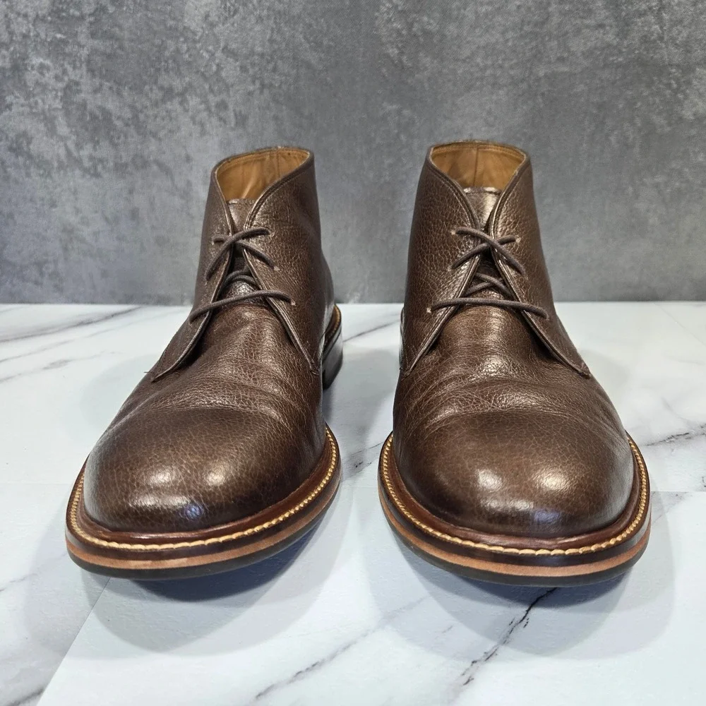 Cole Haan Barron Mens 9M Brown Leather Chukka Desert Boots Ankle Lace Up Casual